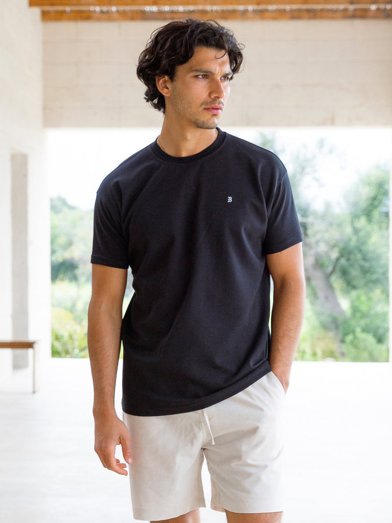 Conrad Relaxed Anchor T-Shirt - Schwarz