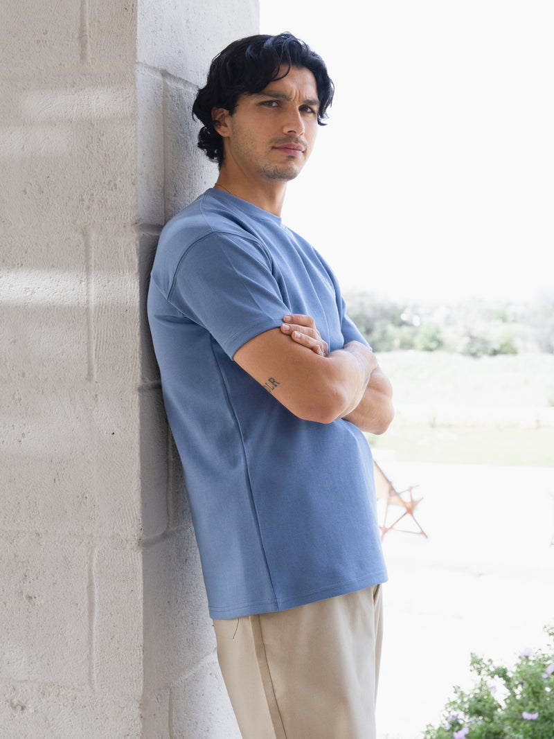 Conrad Relaxed Anchor T-Shirt - Middenblauw