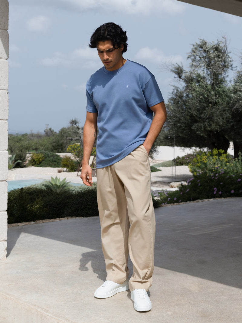 Conrad Relaxed Anchor T-Shirt - Middenblauw
