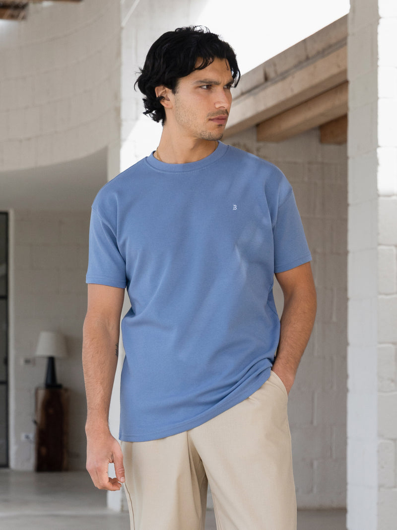 Conrad Relaxed Anchor T-Shirt - Middenblauw