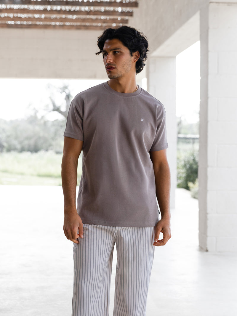 Conrad Relaxed Anchor T-Shirt - Hellbraun