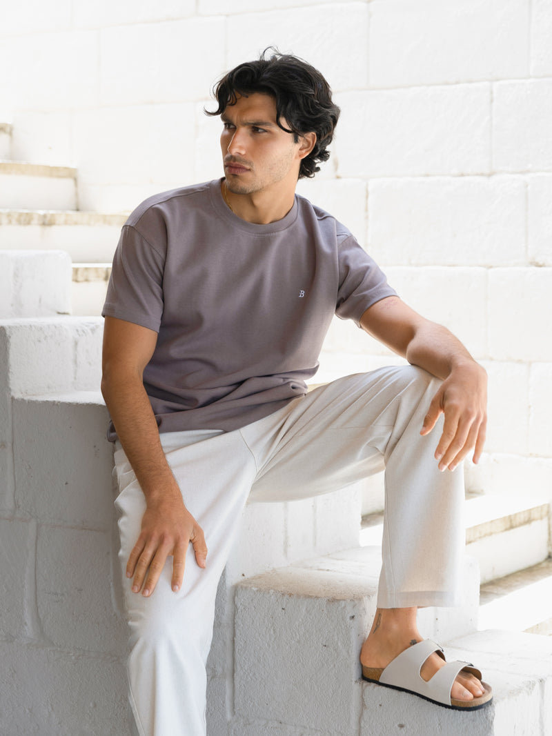 Conrad Relaxed Anchor T-Shirt - Hellbraun