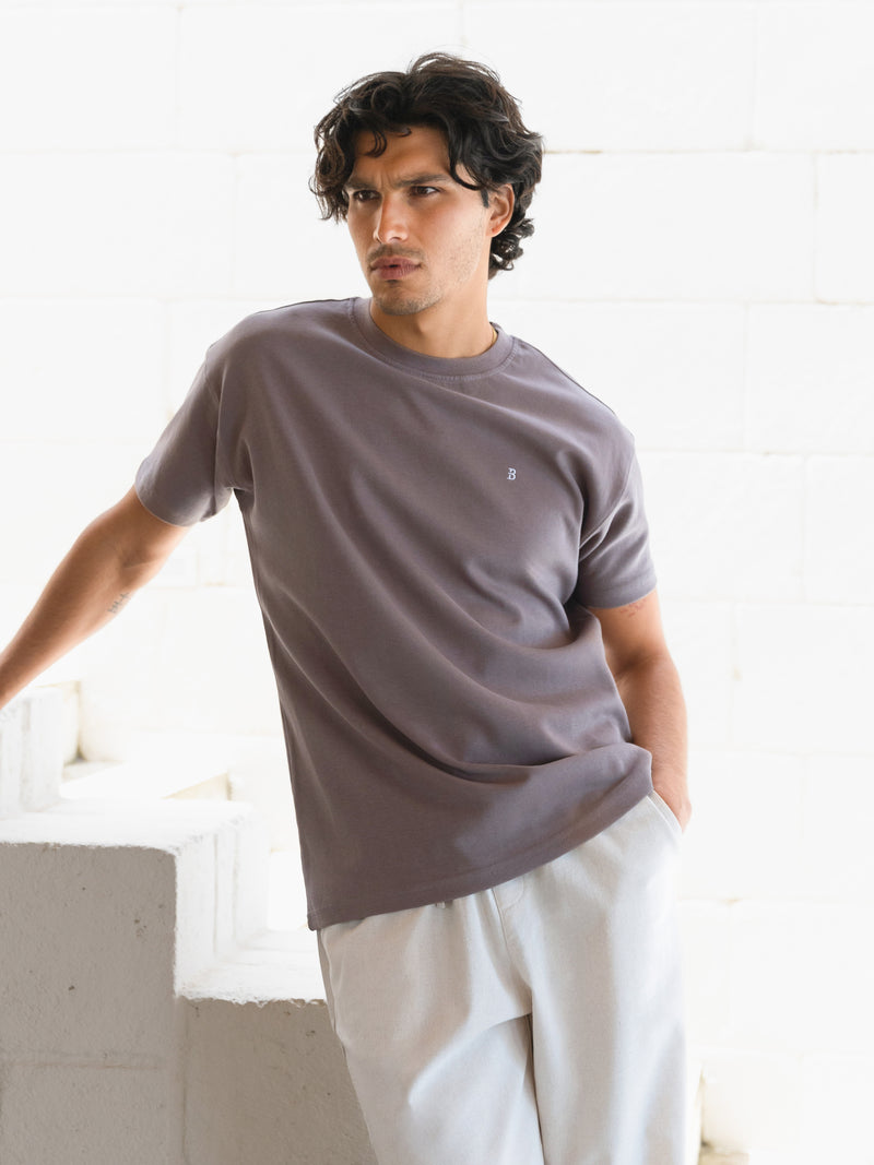 Conrad Relaxed Anchor T-Shirt - Hellbraun