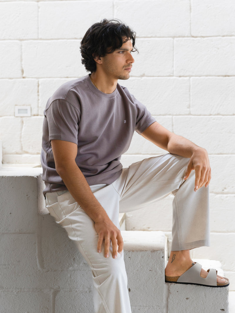 Conrad Relaxed Anchor T-Shirt - Hellbraun