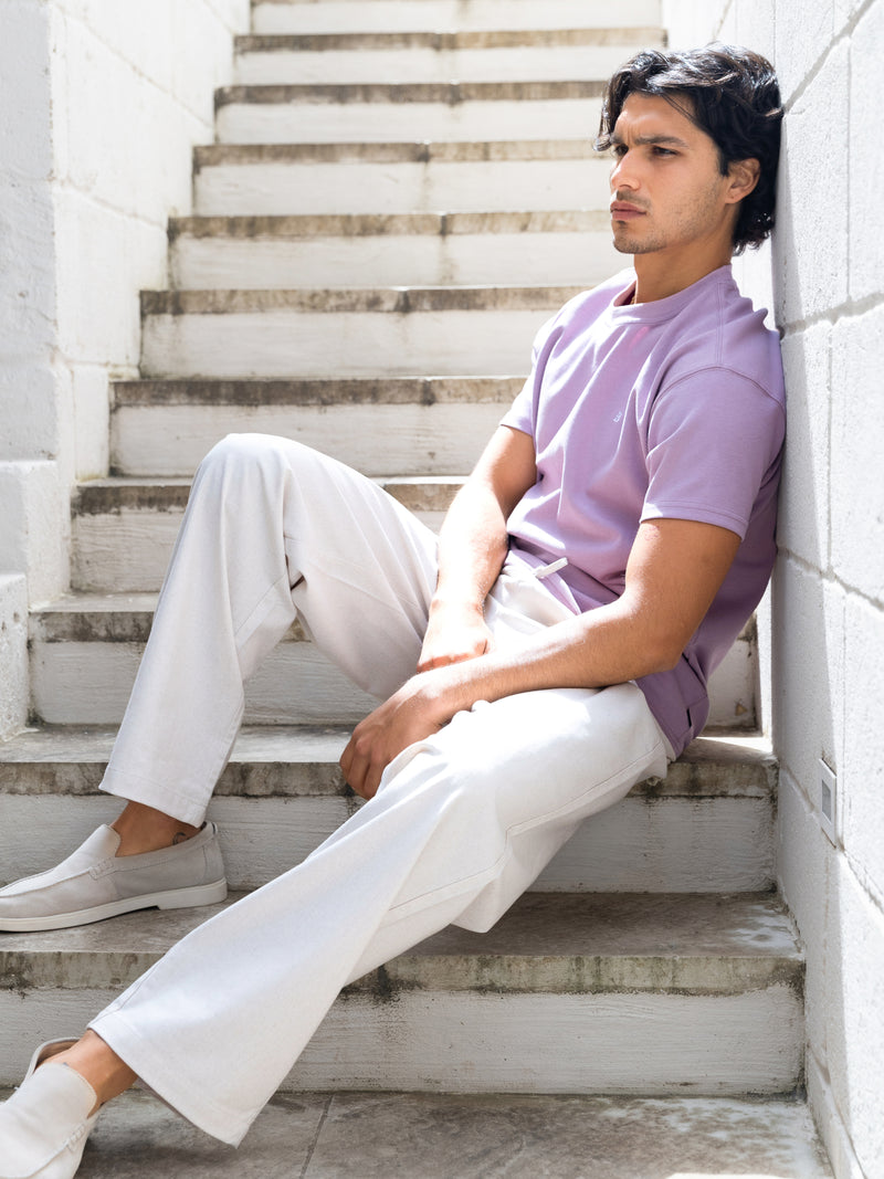 Conrad Relaxed Anchor T-Shirt - Licht Paars