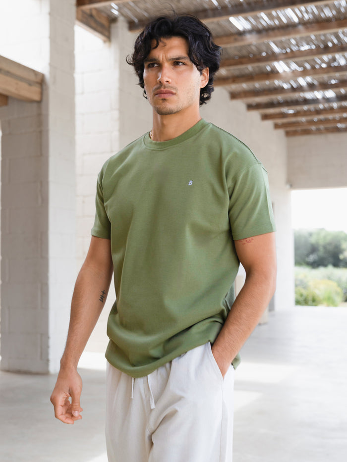 Conrad Relaxed Anchor T-Shirt - Grün gewaschen