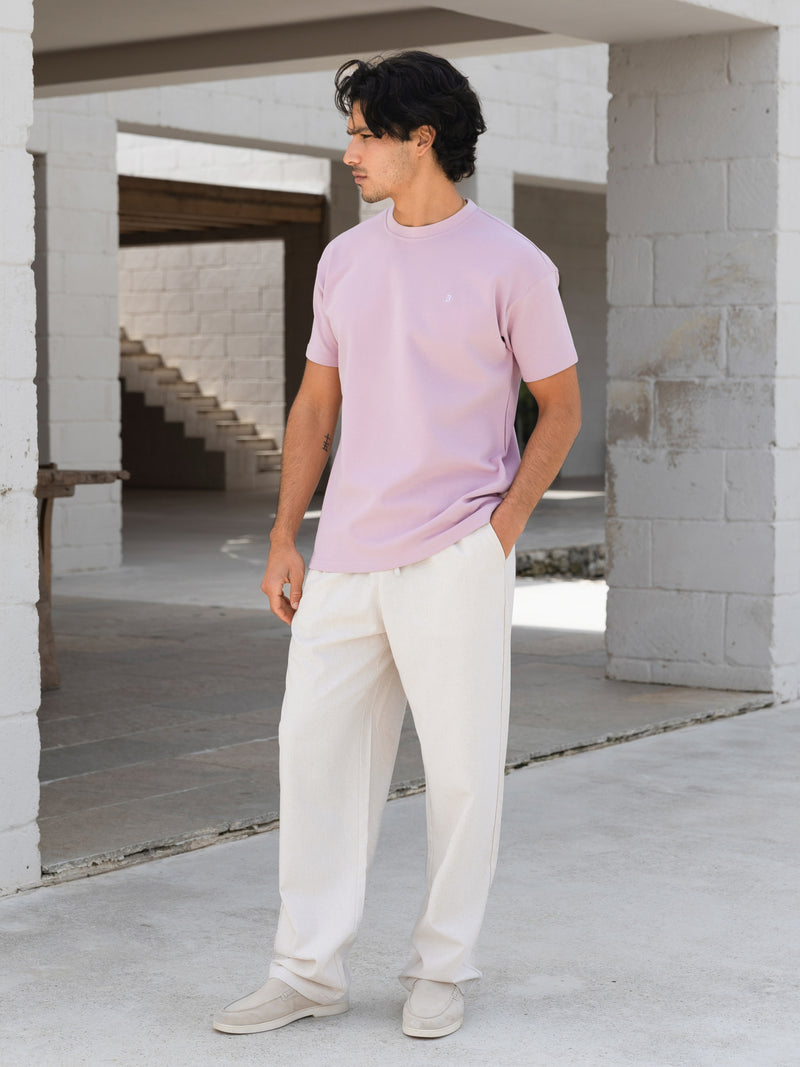Conrad Relaxed Anchor T-Shirt - Gewassen roze