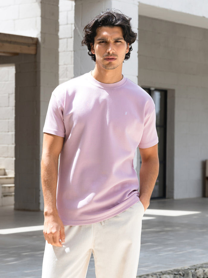 Conrad Relaxed Anchor T-Shirt - Gewassen roze