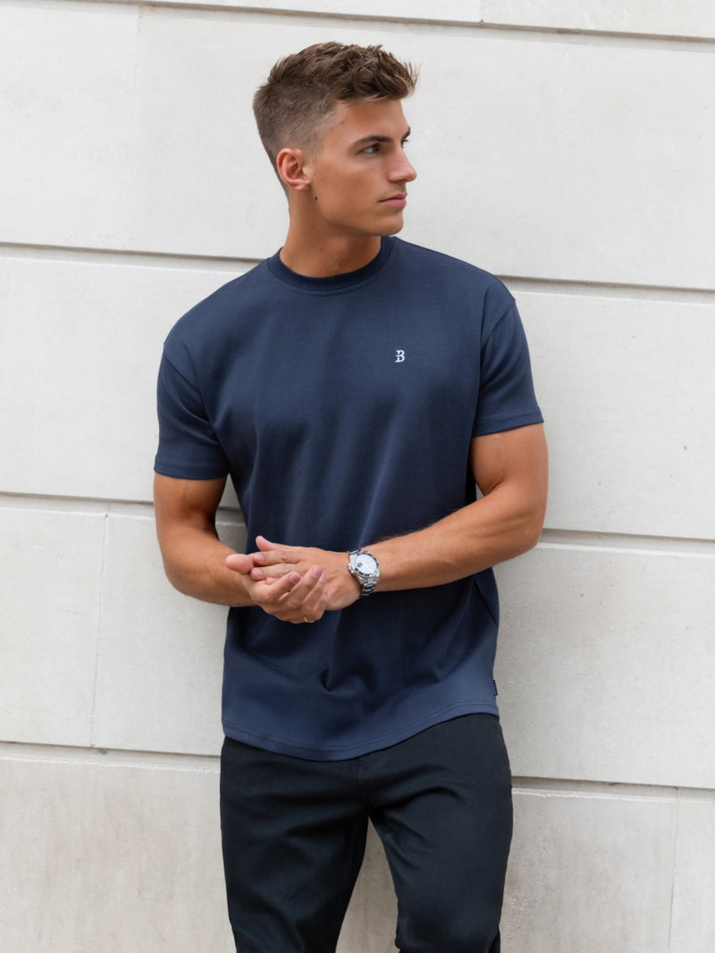 Conrad Relaxed Anchor T-Shirt - Echtes Marineblau