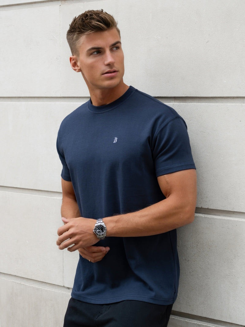 Conrad Relaxed Anchor T-Shirt - Echtes Marineblau