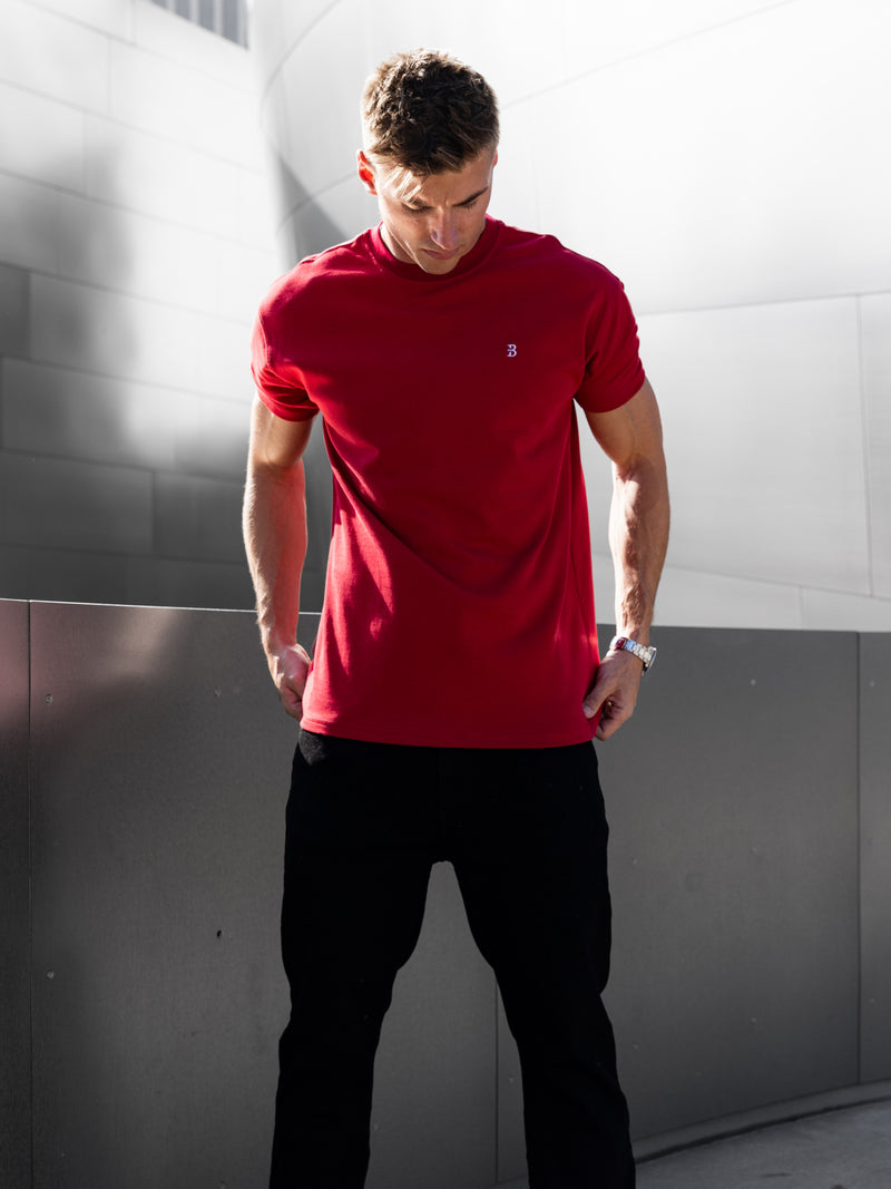 Conrad Relaxed Anchor T-Shirt - Red