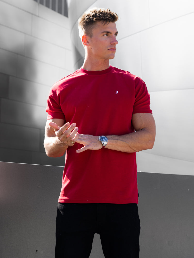 Conrad Relaxed Anchor T-Shirt - Red