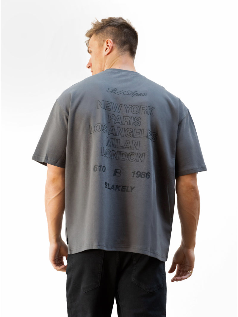 Apex City Relaxed T-Shirt - Holzkohle