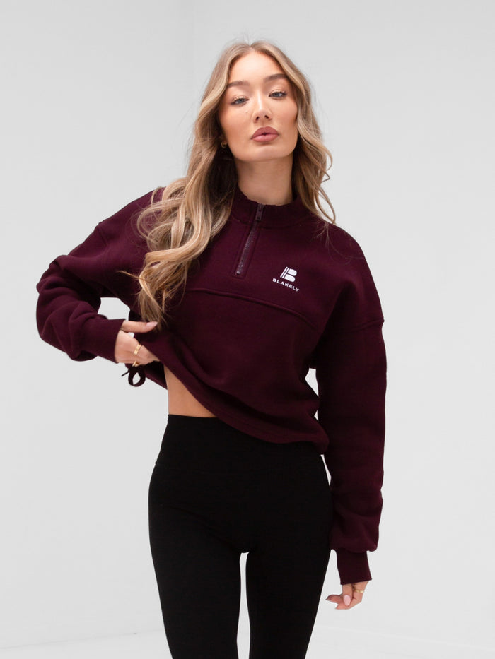 Apex Pro 1/4 Zip Jumper - Deep Burgundy