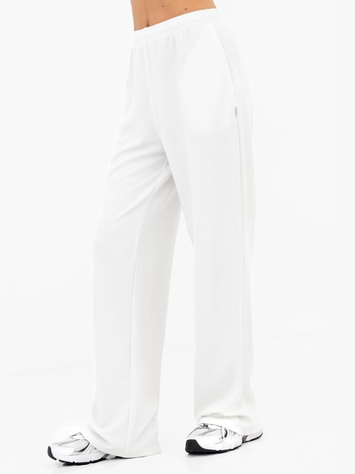 Soft Waffle Trousers - Off White