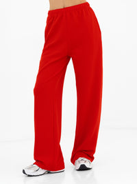 Soft Waffle Trousers - Red