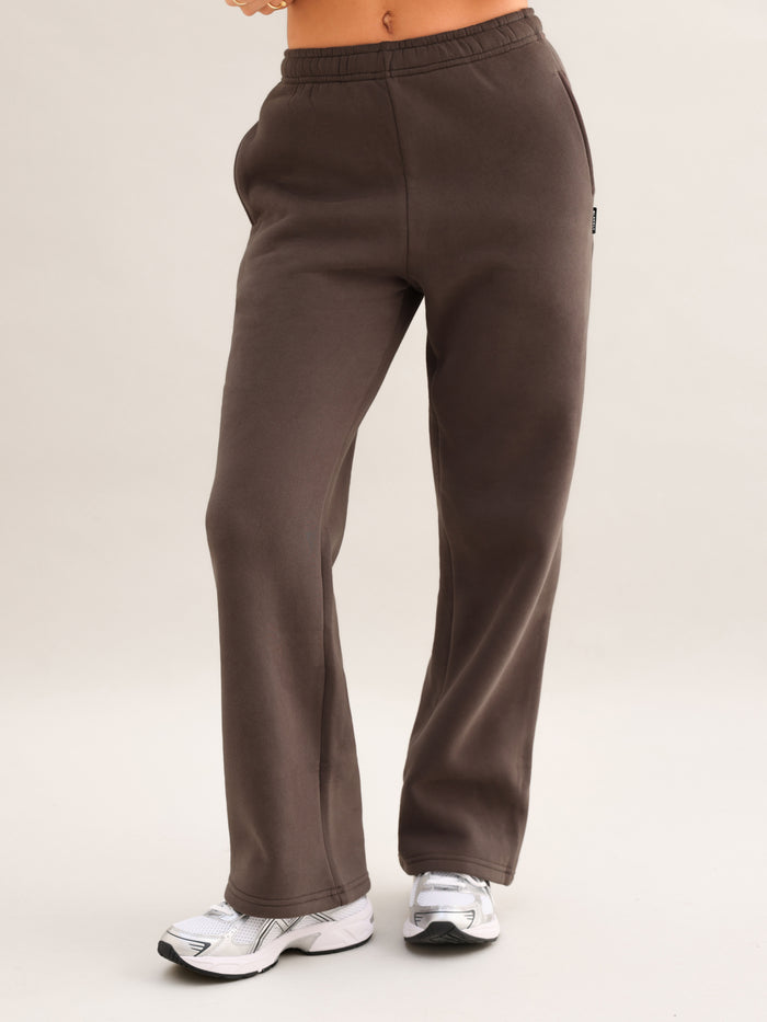 Isabel Wide Leg Sweatpants - Cacaobruin