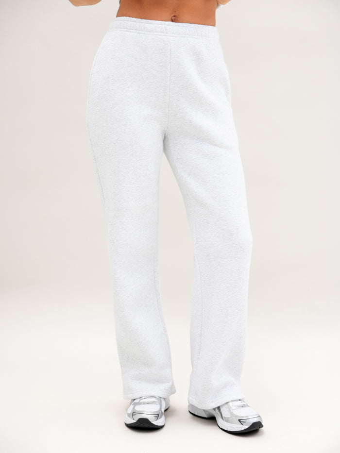 Isabel Wide Leg Sweatpants - Marl Wit