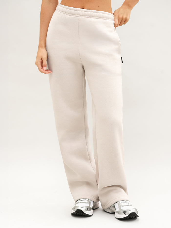 Isabel Wide Leg Sweatpants - Zacht taupe