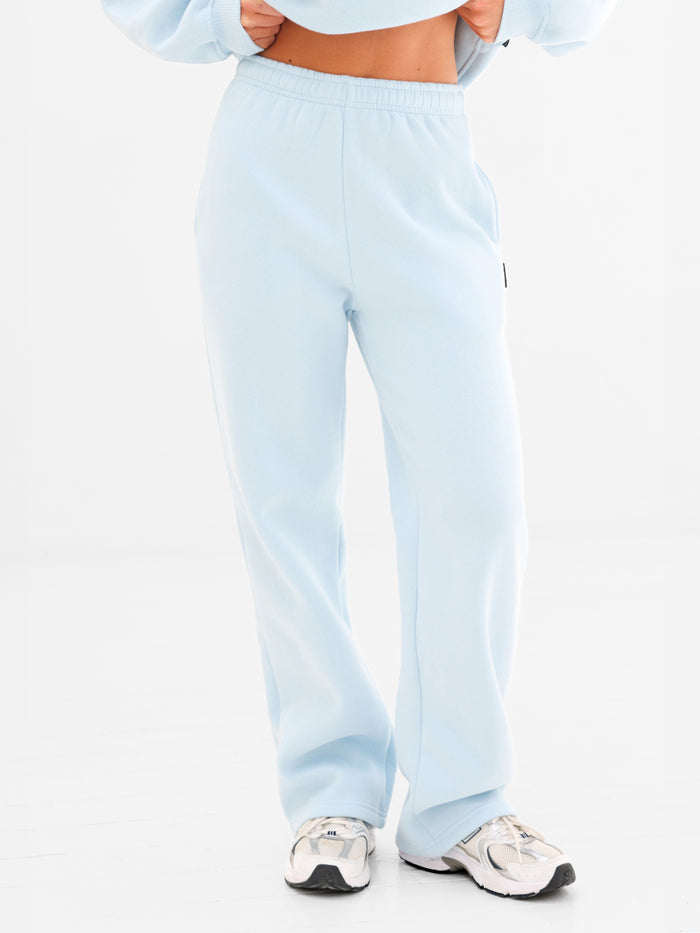 Isabel Wide Leg Sweatpants - Babyblauw