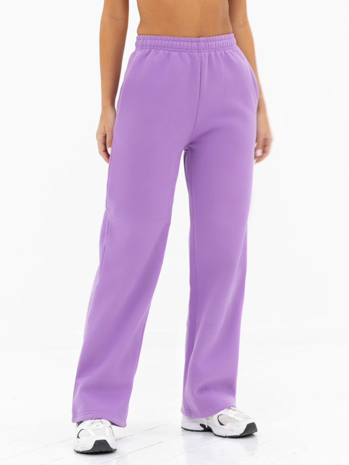 Isabel Wide Leg Sweatpants - Bright Purple
