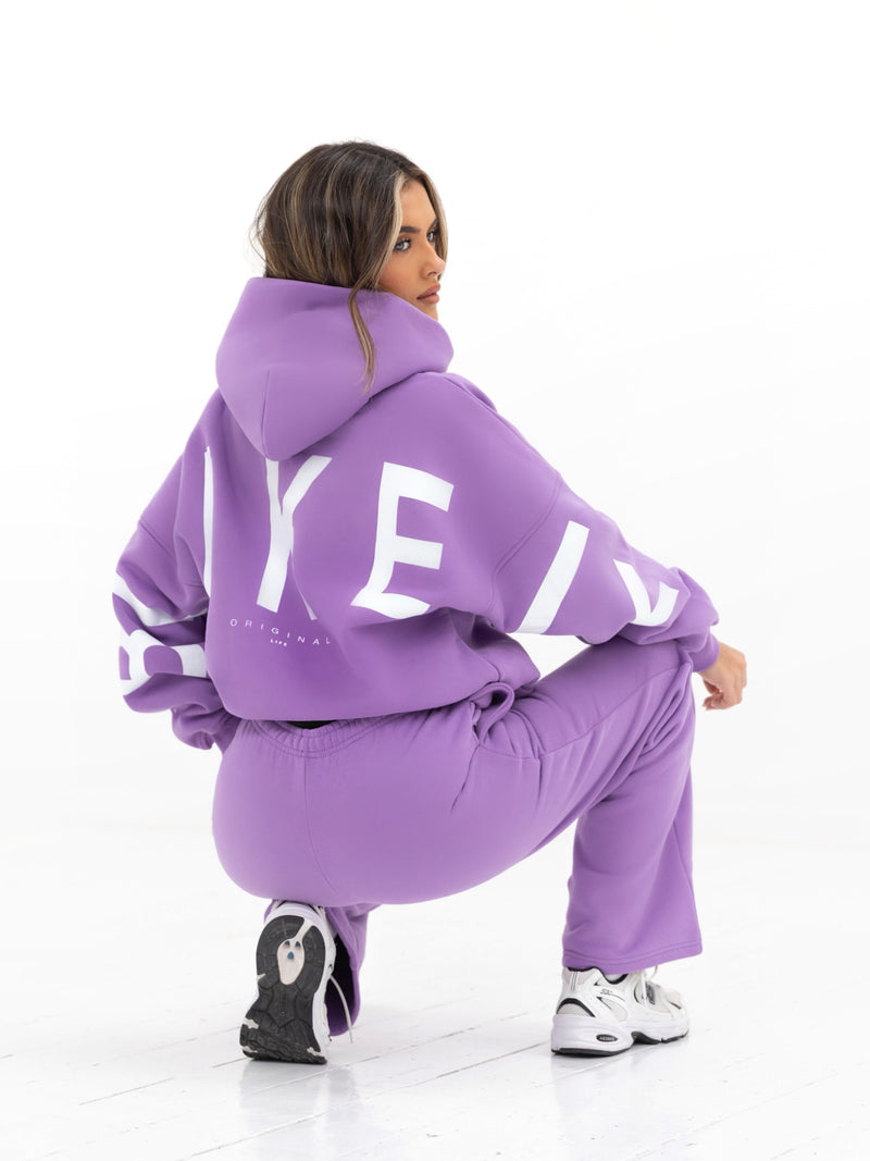 Isabel Wide Leg Sweatpants - Bright Purple