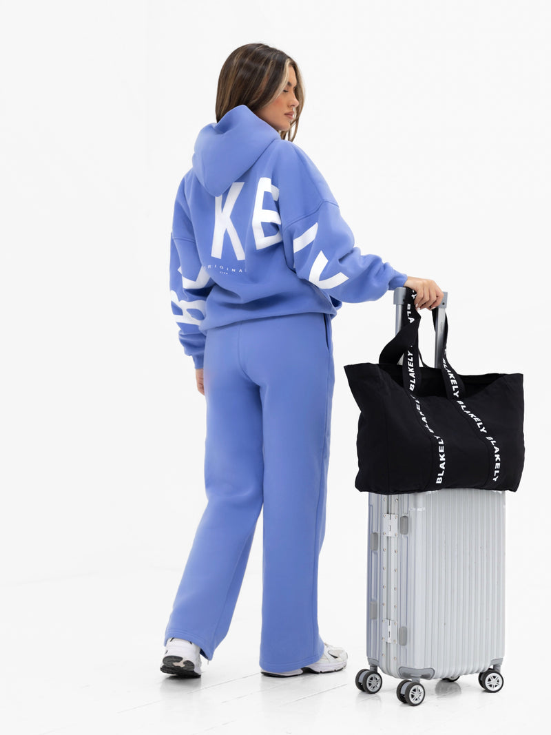 Isabel Wide Leg Sweatpants - Cornflower Blue