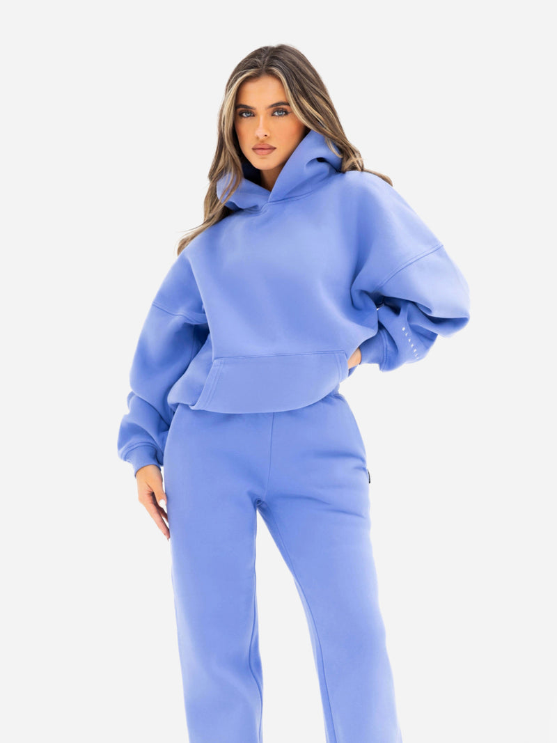 Isabel Wide Leg Sweatpants - Cornflower Blue