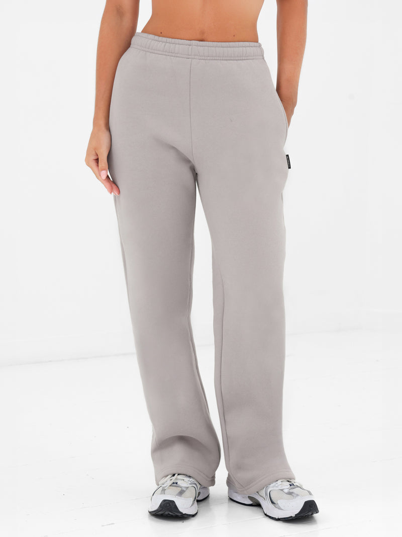 Isabel Wide Leg Sweatpants - Cloud Grey