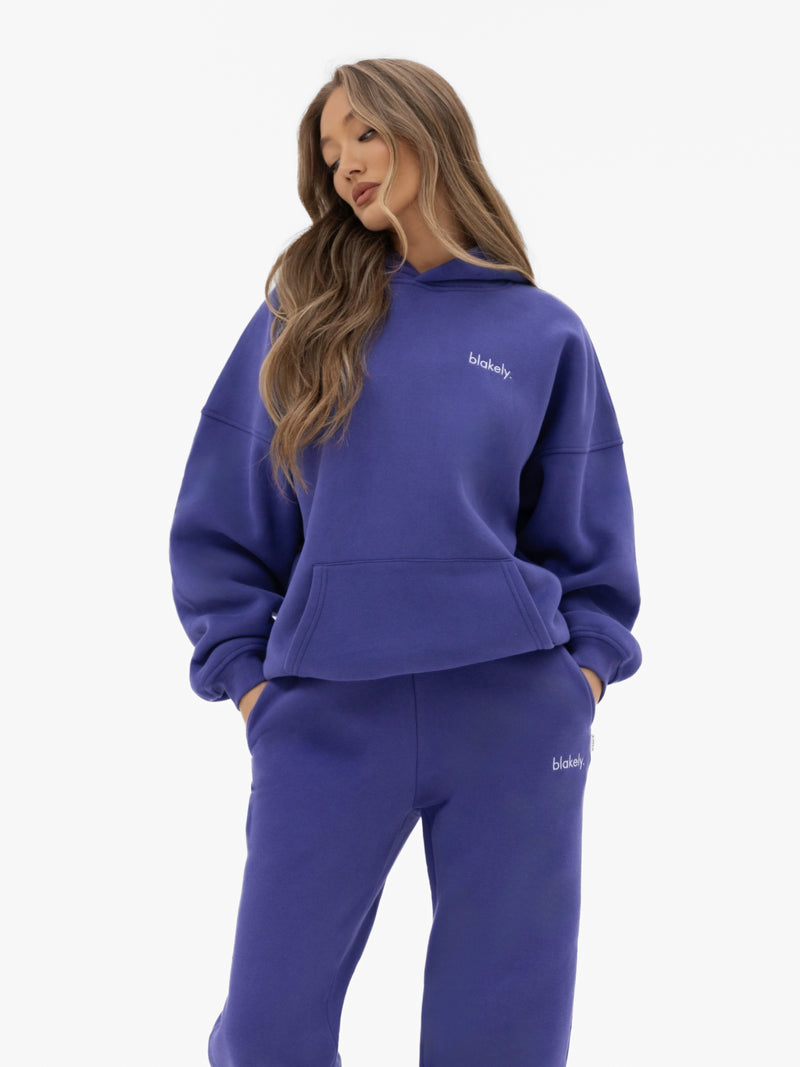 Freya Wide Leg Sweatpants - Bold Purple