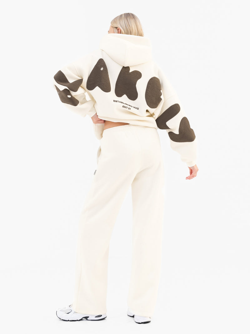 Isabel Wide Leg Sweatpants - Buttermilch