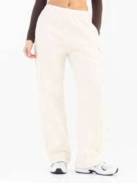 Isabel Wide Leg Sweatpants - Buttermilch