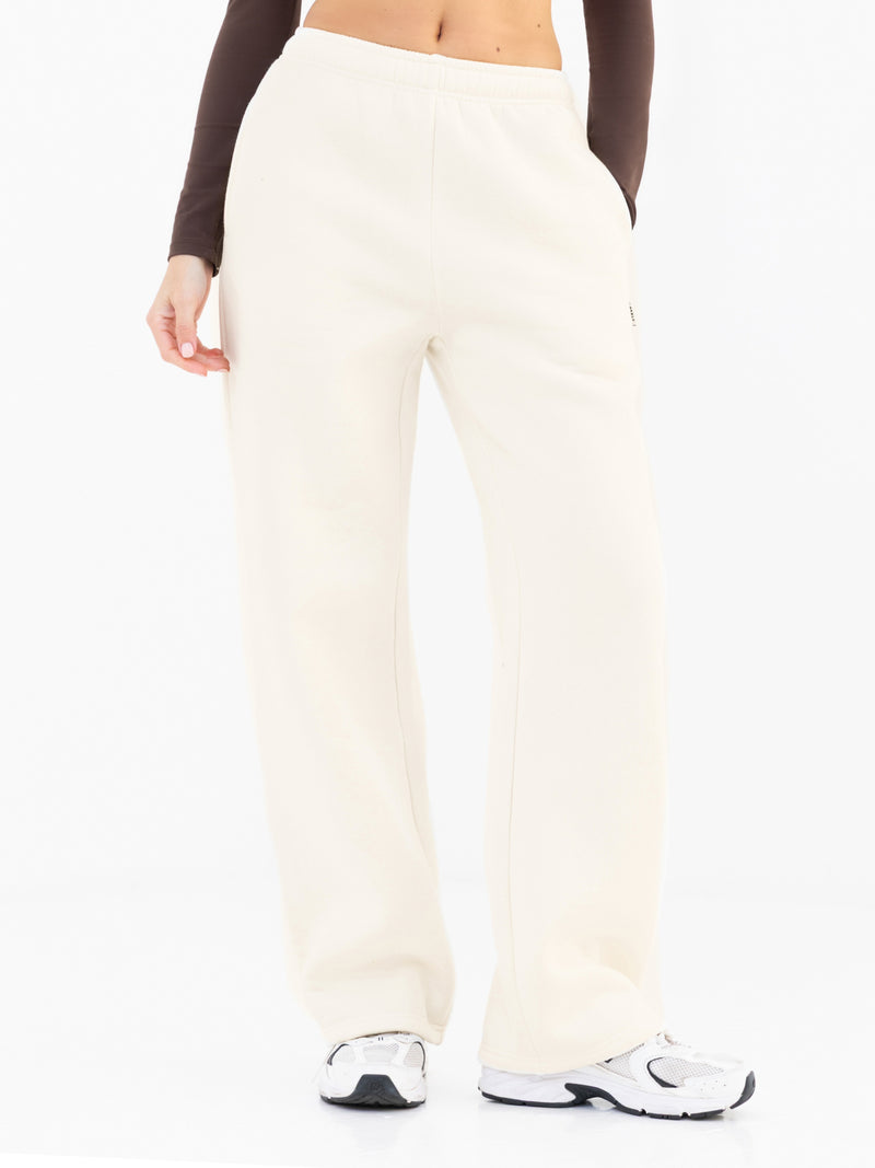 Isabel Wide Leg Sweatpants - Buttermilch