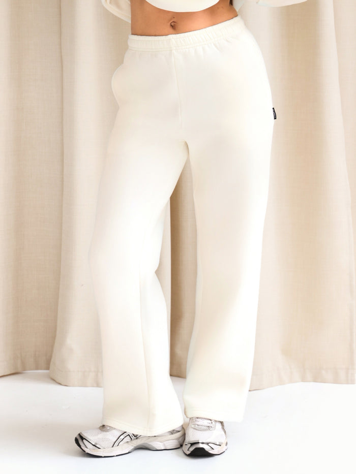 Isabel Wide Leg Sweatpants - Gebroken wit