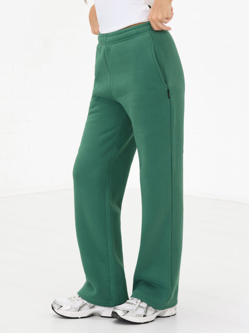 Isabel Wide Leg Sweatpants - Vert jade
