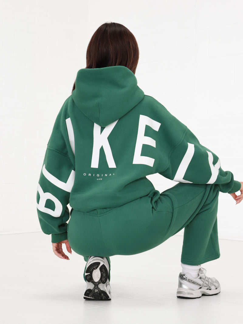 Isabel Wide Leg Sweatpants - Vert jade