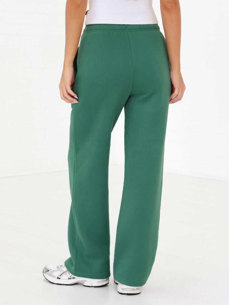 Isabel Wide Leg Sweatpants - Vert jade