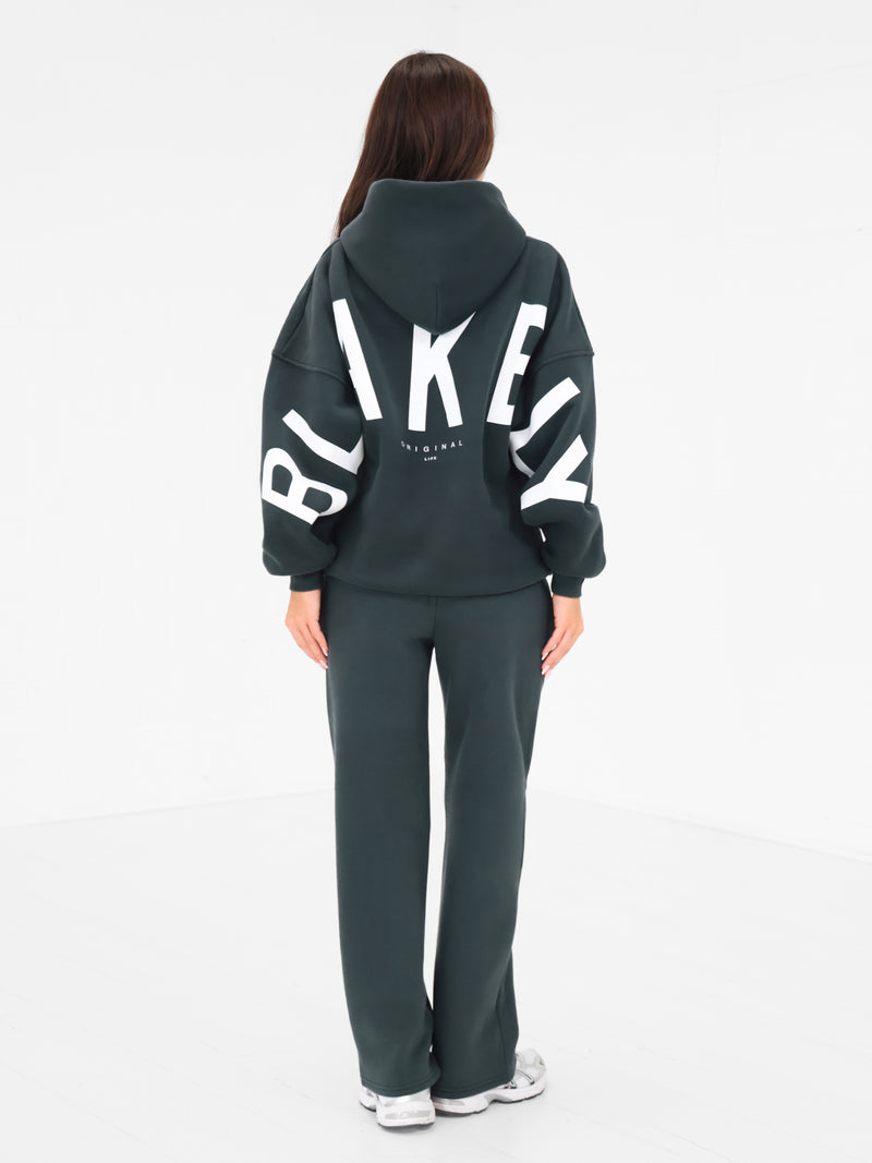Isabel Wide Leg Sweatpants - Bleu canard nuit
