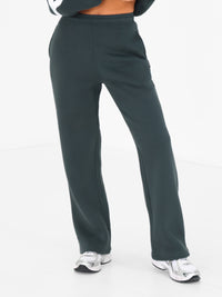Isabel Wide Leg Sweatpants - Bleu canard nuit
