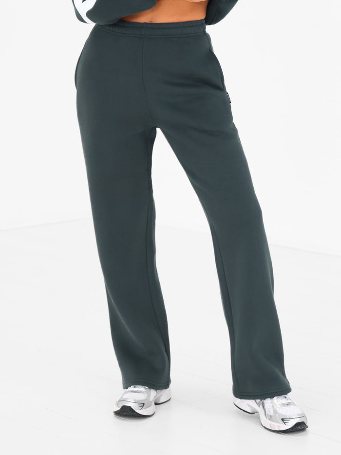 Isabel Wide Leg Sweatpants - Bleu canard nuit