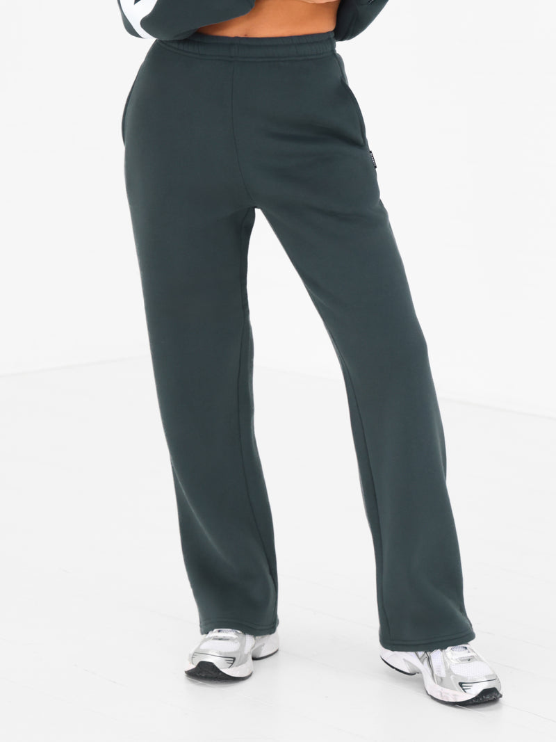 Isabel Wide Leg Sweatpants - Bleu canard nuit