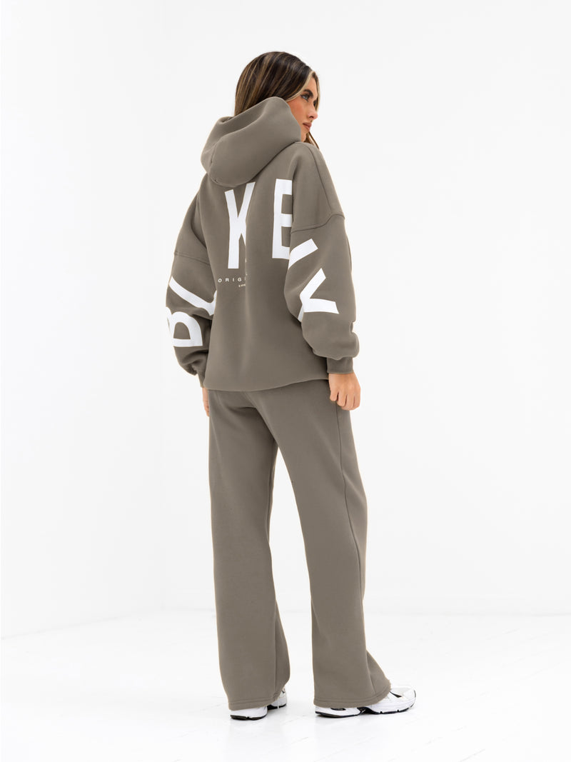 Isabel Wide Leg Sweatpants - Safarigrün