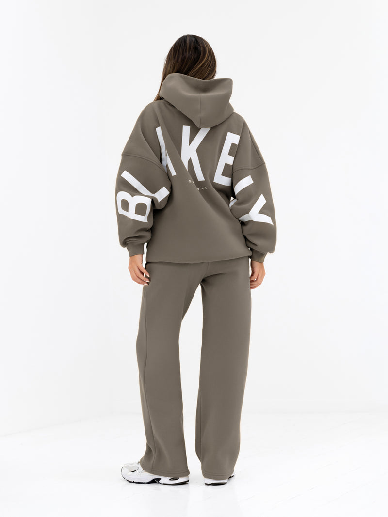 Isabel Wide Leg Sweatpants - Safarigrün