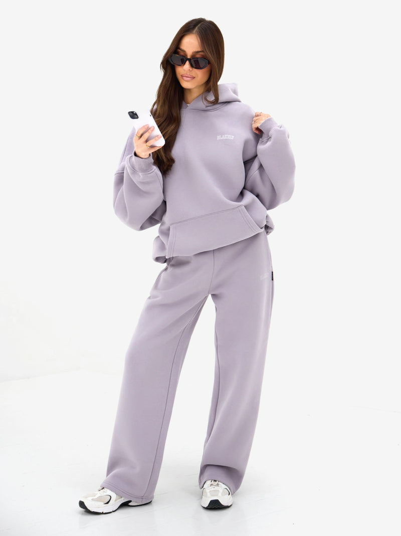Outline Heritage Wide Leg Sweatpants - Washed Lilac