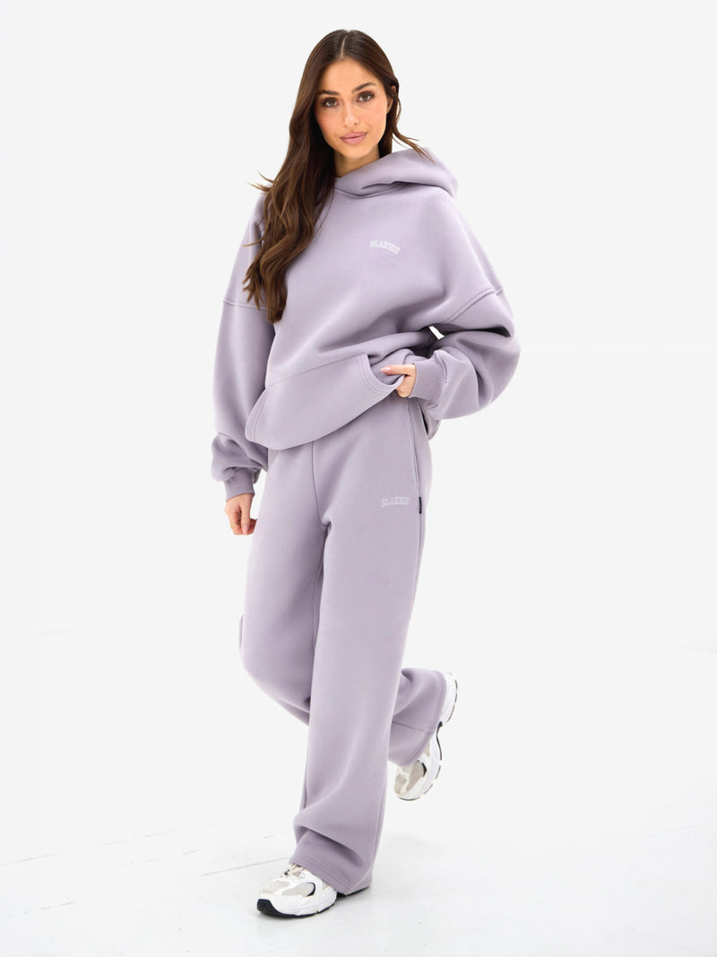 Outline Heritage Wide Leg Sweatpants - Washed Lilac