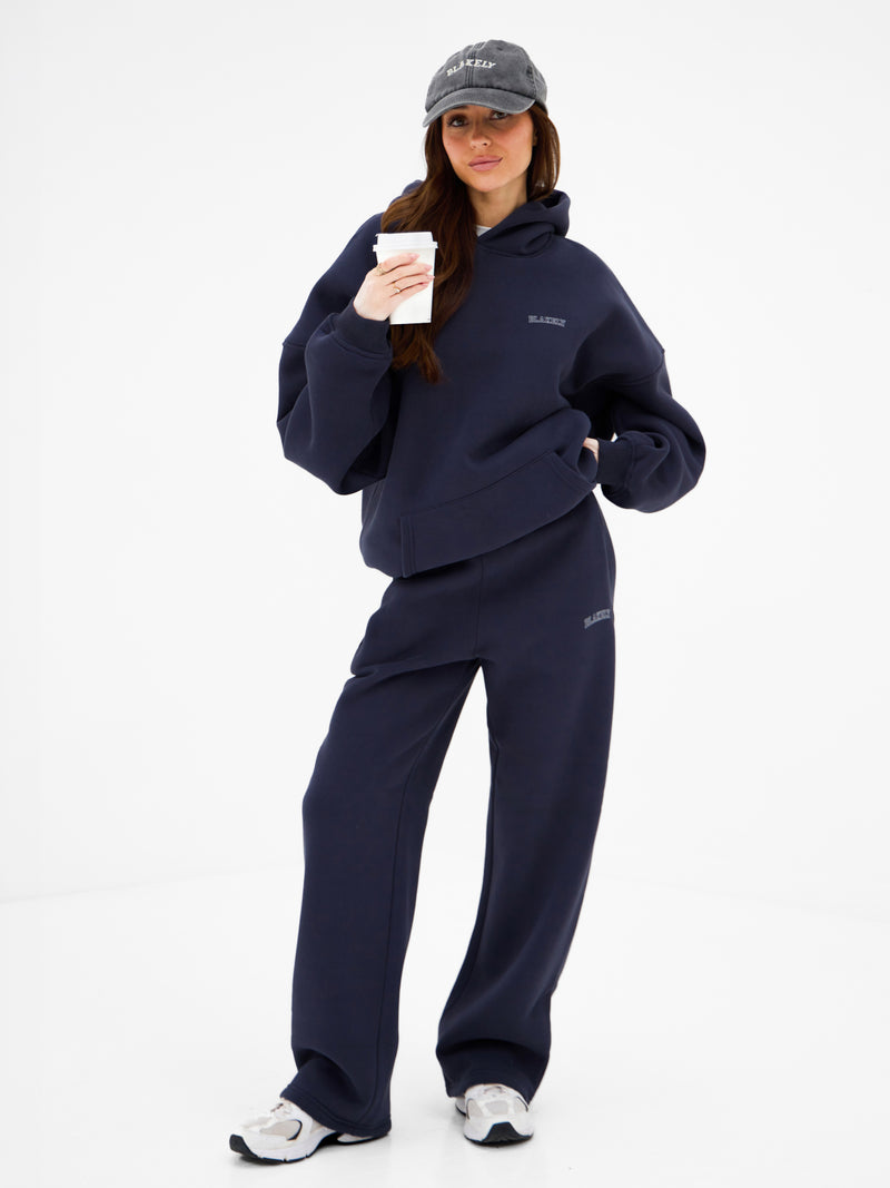 Outline Heritage Wide Leg Sweatpants - Echtes Marineblau