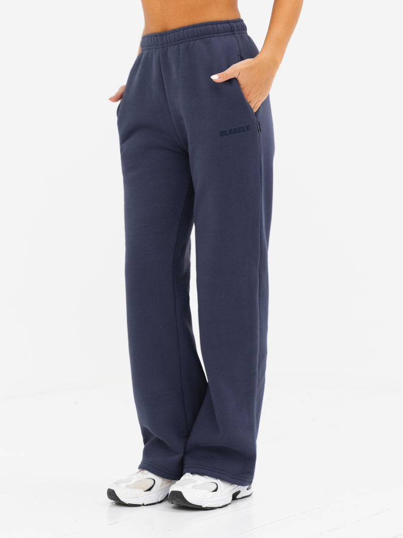 Kayla Wide Leg Sweatpants - Echtes Marineblau