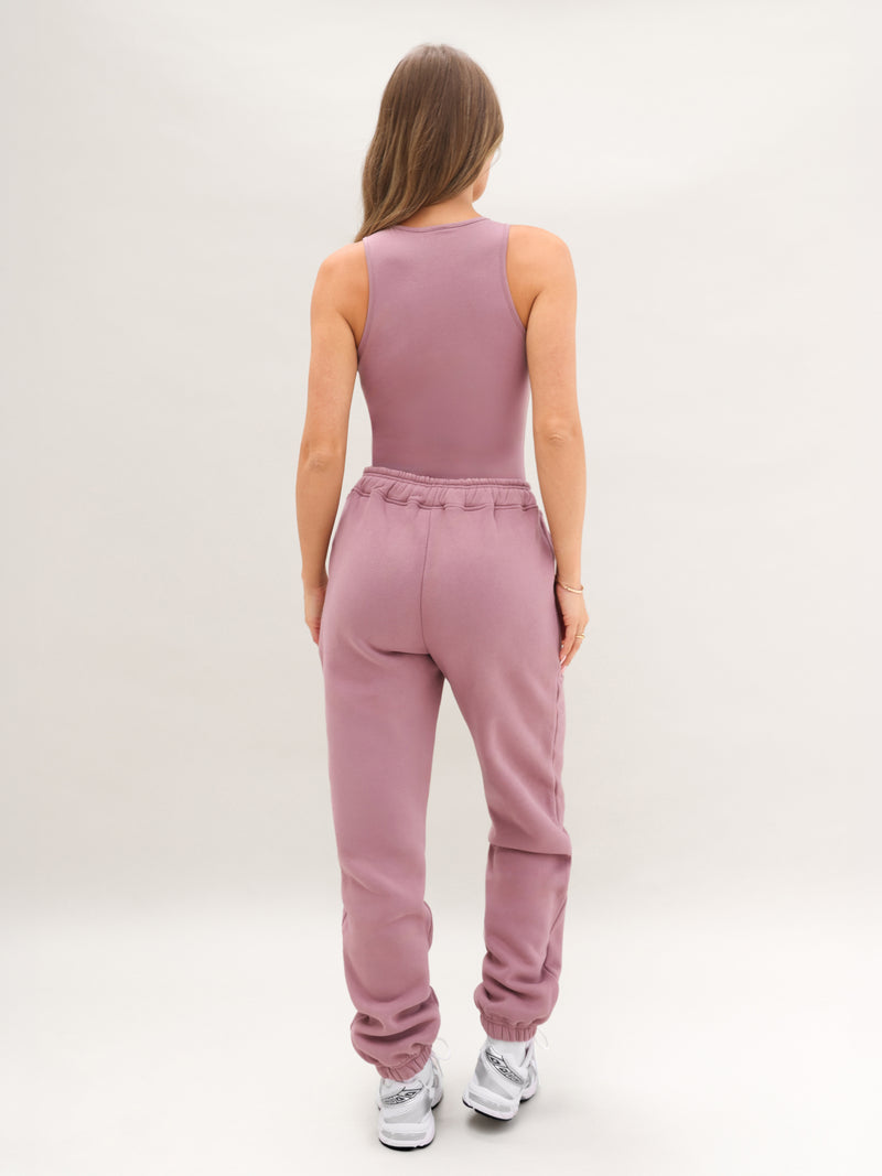 Isabel Cuffed Sweatpants - Stoffig roze