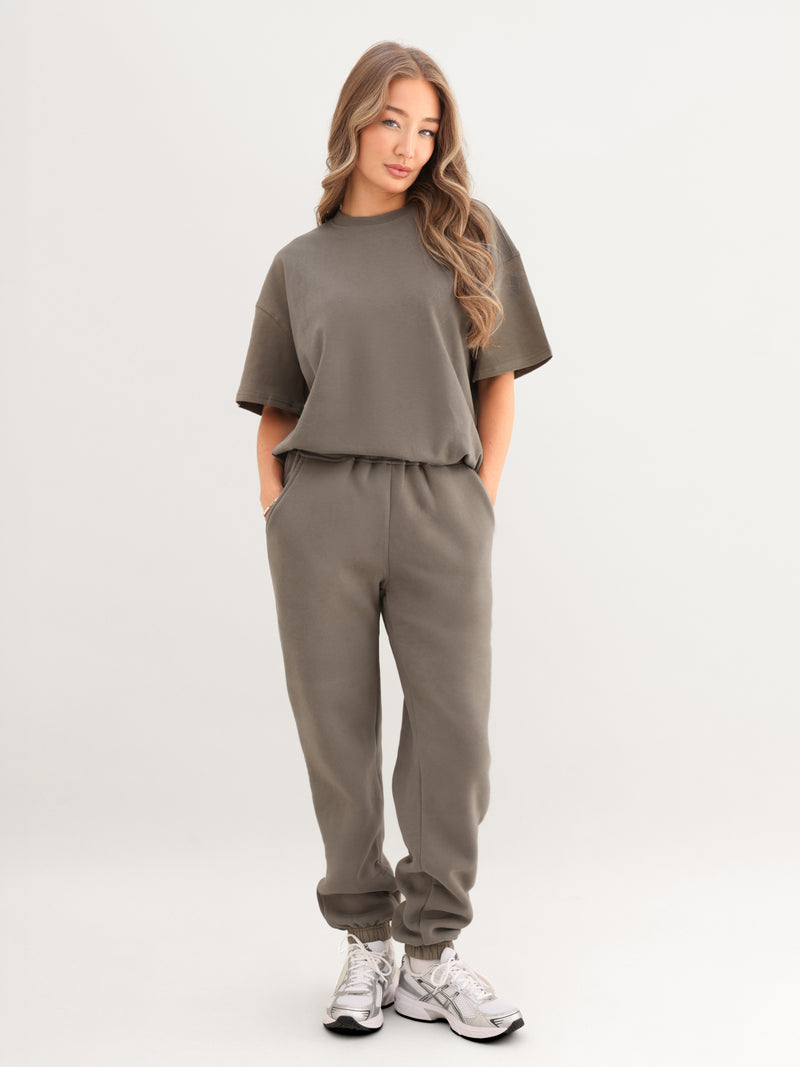 Isabel Cuffed Sweatpants - Safarigrün