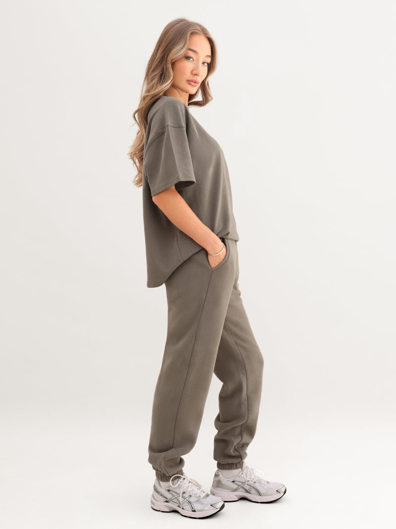Isabel Cuffed Sweatpants - Safarigrün